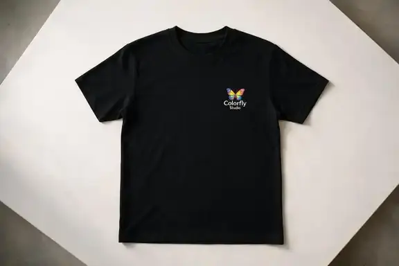 Custom printed half sleeve with logo, made at Colorfly Studio in Dubai