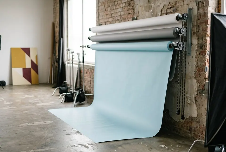 Custom printed seamless paper photography backdrop, made at Colorfly Studio in Dubai