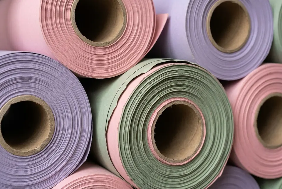 Close-up detail of custom seamless paper photography backdrop, Colorfly Studio Dubai