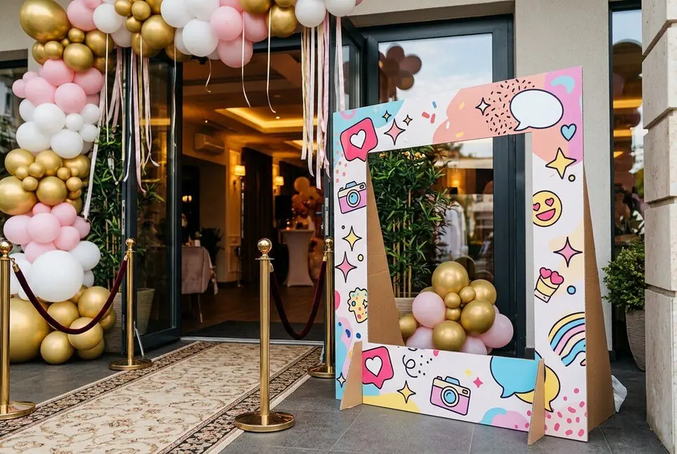 Social media photo frame for events in Dubai - Colorfly Studio