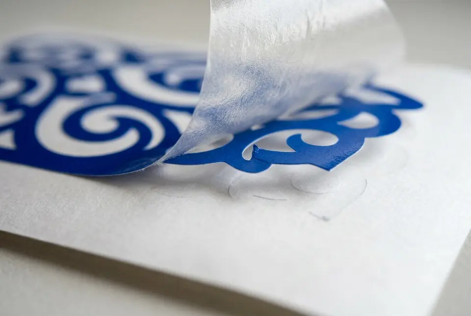 Close-up of Plotter Cut Sticker quality - Colorfly Studio Dubai