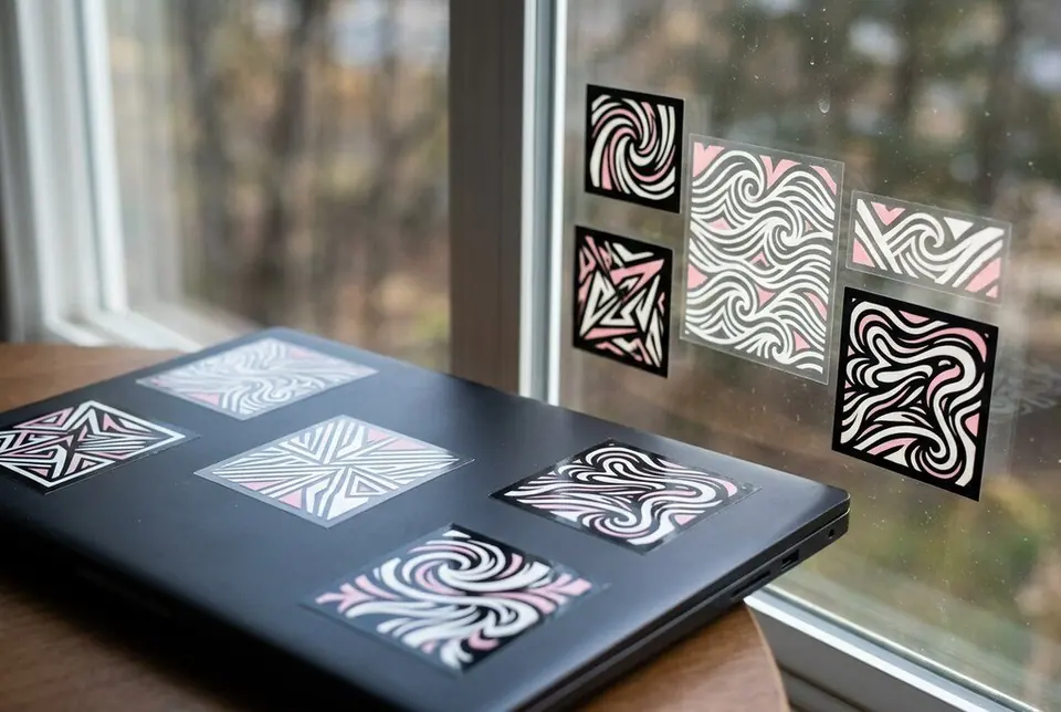 Custom White Ink Stickers printed in Dubai - Colorfly Studio