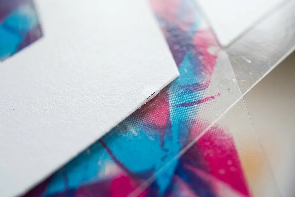 Close-up of White Ink Stickers quality - Colorfly Studio Dubai