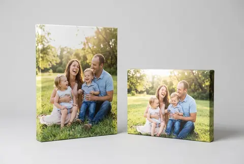 Photo canvas prints in two sizes with gallery-wrapped edges, Colorfly Studio Dubai