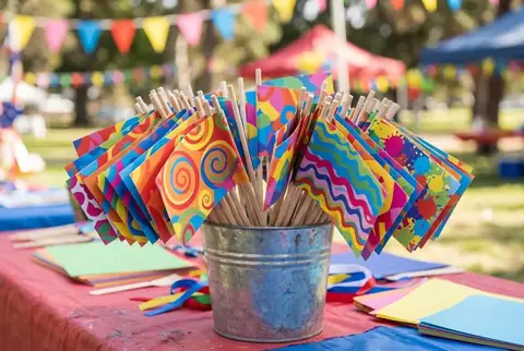 Custom hand flags printed in Dubai - Colorfly Studio