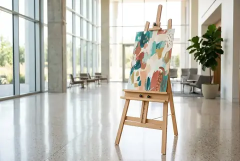 Custom Easel Stand made in Dubai - Colorfly Studio