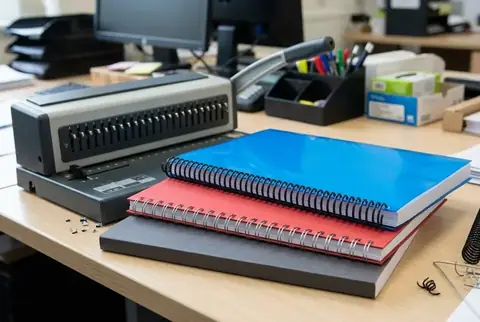 Document binding service with spiral and wire-o bound reports in Dubai - Colorfly Studio