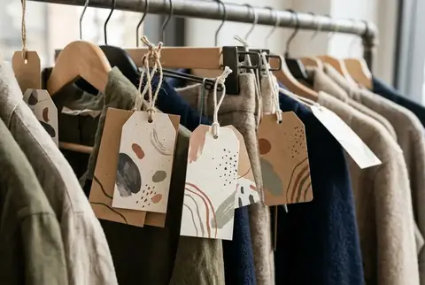 Custom printed hang tags for clothing in Dubai - Colorfly Studio