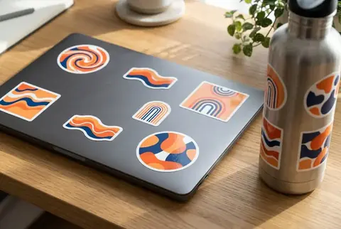 Custom PVC Vinyl Stickers (White) printed in Dubai - Colorfly Studio